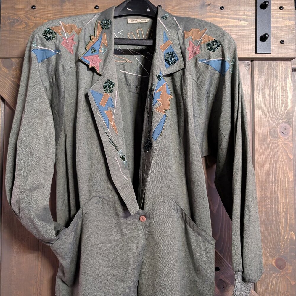 Marc Dalcy green with shapes & beads size L